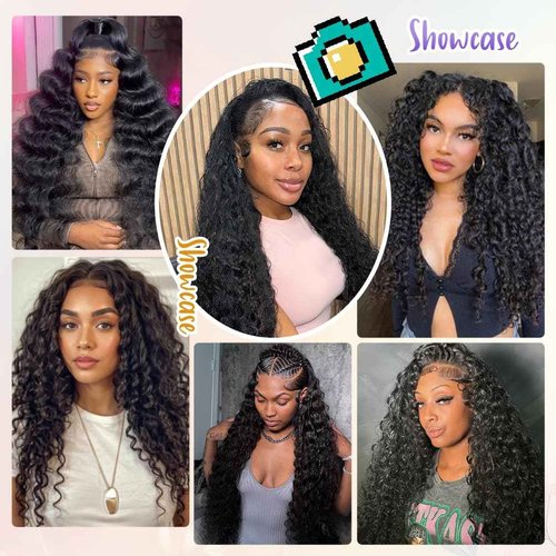 12A Brazilian Deep Wave Human Hair Bundles - 24 Inch 1-Bundles Ginder | Real Unprocessed Raw 100% Virgin Human Hair Extensions for Black Women, Double Drawn Curly Wet & Wavy Texture