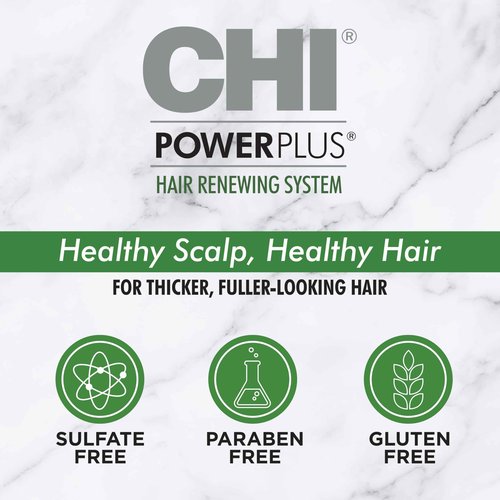 CHI Powerplus Nourishing Conditioner, Hair Renewal System For A Healthy Scalp, Relieves Tightness & Dryness, Strengthens & Protects Against UV, 32 Oz