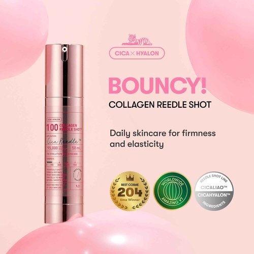 VT COSMETICS PDRN 100 Essence & Collagen Reedle Shot 100, Skin Restoration, Recovery, Collagen Exosome Microneedling Serum, Korean Skin Booster