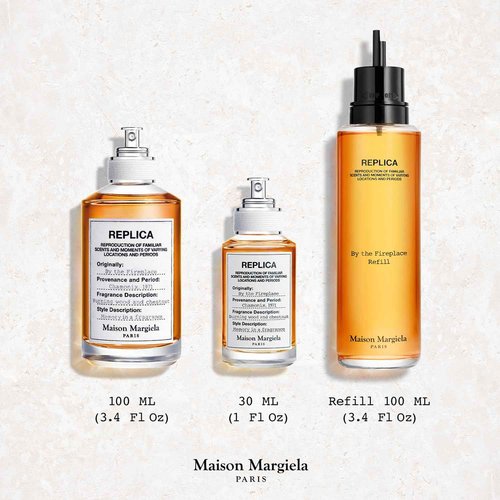 Maison Margiela - Replica - By the Fireplace Eau de Toilette - Warm & Spicy Fragrance - With Chestnut, Wood & Vanilla - 1.0 Fl Oz