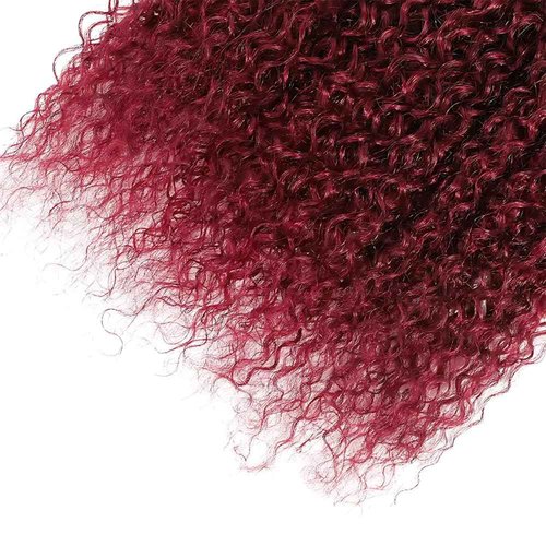 ZCMYVINND Burgundy Jerry Curly Wave Human Hair Bundles 18 20 22 Inch Brazilian Wine Red 99J Bundles Human Hair Unprocessed Brazilian Virgin Quick Weave for Black Women