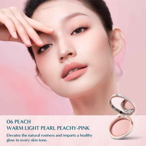 FLORASIS Flawless Jade Breathable Pressed Powder (Ode to Embroidery) (06 Peach, 1 Count)