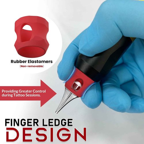 WORMHOLEPRO Tattoo Gun AQUILA Wireless Tattoo Machine Multi-function Tattoo Pen with 20pcs Mixed Sizes #12 Standard 3RL 5RL 5RM 7RM Disposable Finger Ledge Tattoo Needles