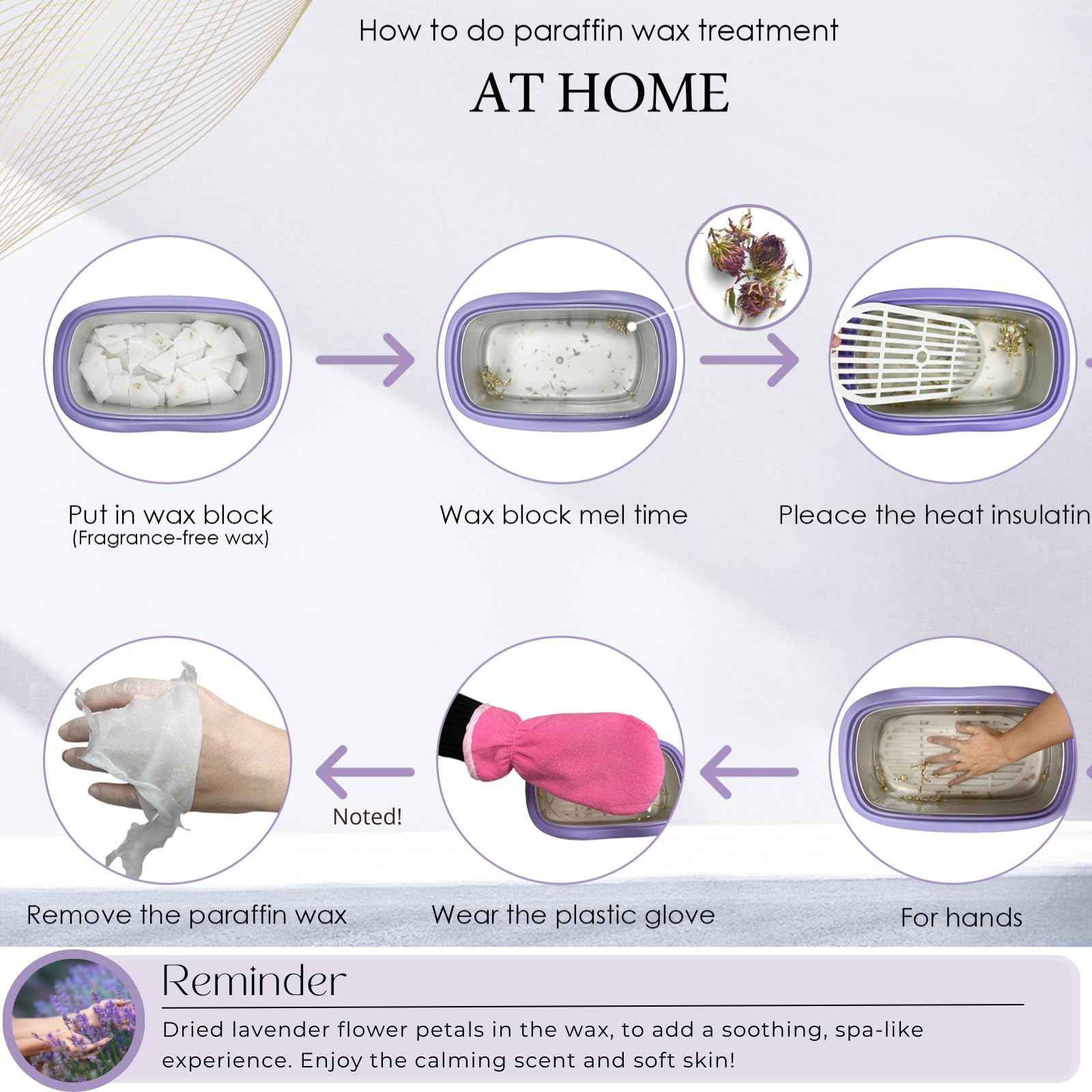 KmaxShip Paraffin Wax Machine for Hand and Feet Treatment - 5000ml Large Capacity Paraffin Wax Warmer with 3.85 lbs Refills, Moisturizing Kit Paraffin Hand Wax Machine - 213pcs Set