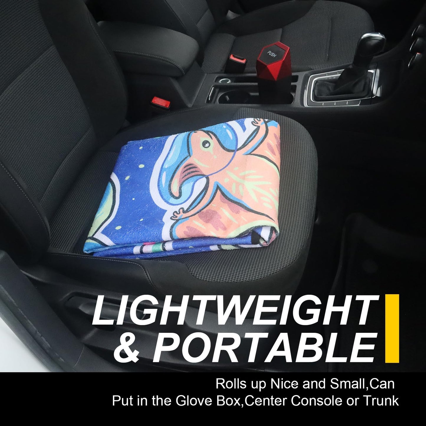 LoyaGour Back Seat Cover for Car Trucks Van SUV,Waterproof Rear Bench Towel Seat Covers for Dogs and Kids,Automotive Backseat Protector (Cartoon Dinosaur)