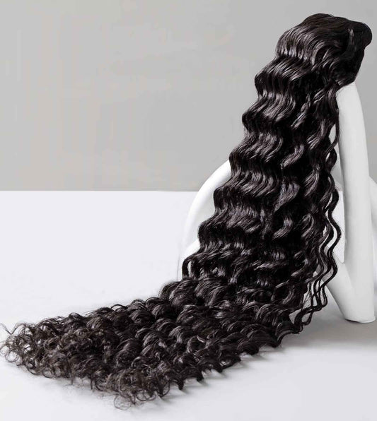 ISSEY KASUMI Raw Indian Human Hair Single Bundle,Triple Lifespan Than Regular Virgin Hair,In-Store Quality,Online Price! 100% Raw Indian Hair Bundles Deep Wave Raw Hair Bundles 24 Inch