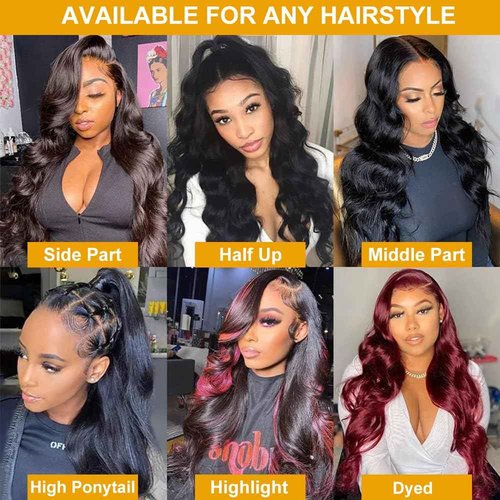 MsSunlight Body Wave Lace Front Wigs Human Hair Pre Plucked 13x6 HD Transparent Lace Front Wigs Human Hair 180% Density Glueless Wigs Human Hair with Baby Hair for Women 24 Inch