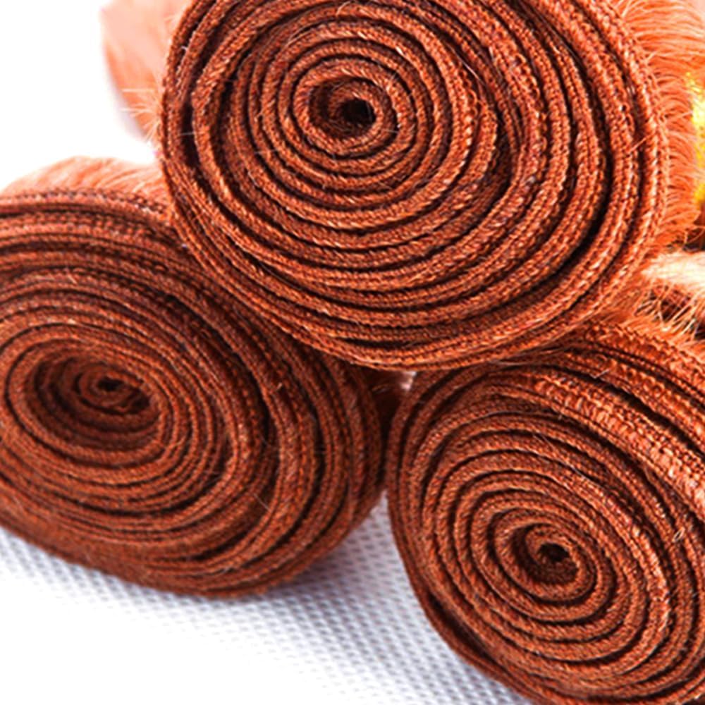 Giginger Brazilian Human Hair Bundles 18 20 22 inch Orange Jerry Curly Bundles 350 Color Human Hair Ginger Orange Unprocessed Virgin Quick Weave Hair for Black Women