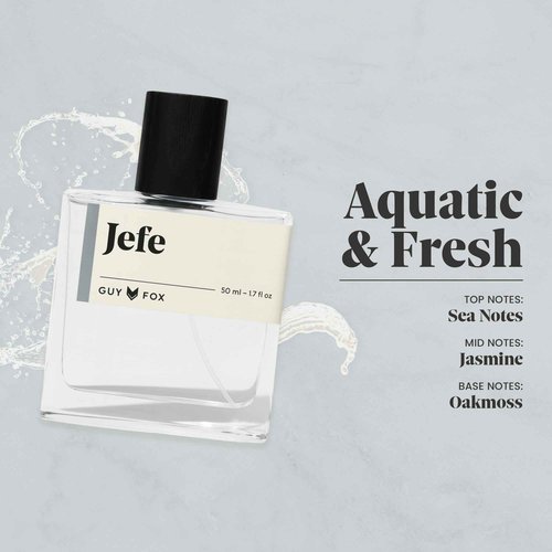 GUY FOX - Jefe - Cologne For Men | Mandarin Orange, Sea Notes & Oakmoss | Fresh, Aquatic Men's Cologne | Men's Fragrance | 1.7 Fl Oz