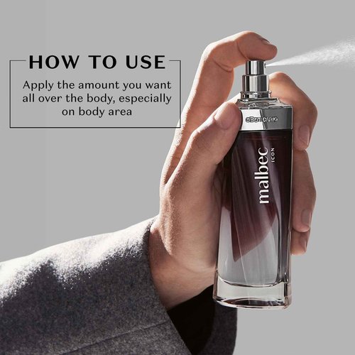 Malbec Icon Eau de Toilette By O Boticário, Woody Chypre Scented Cologne For Men, Long Lasting Men's Fragrance, French Oak Barrel-Aged, 3.4 Ounce (100 ml)