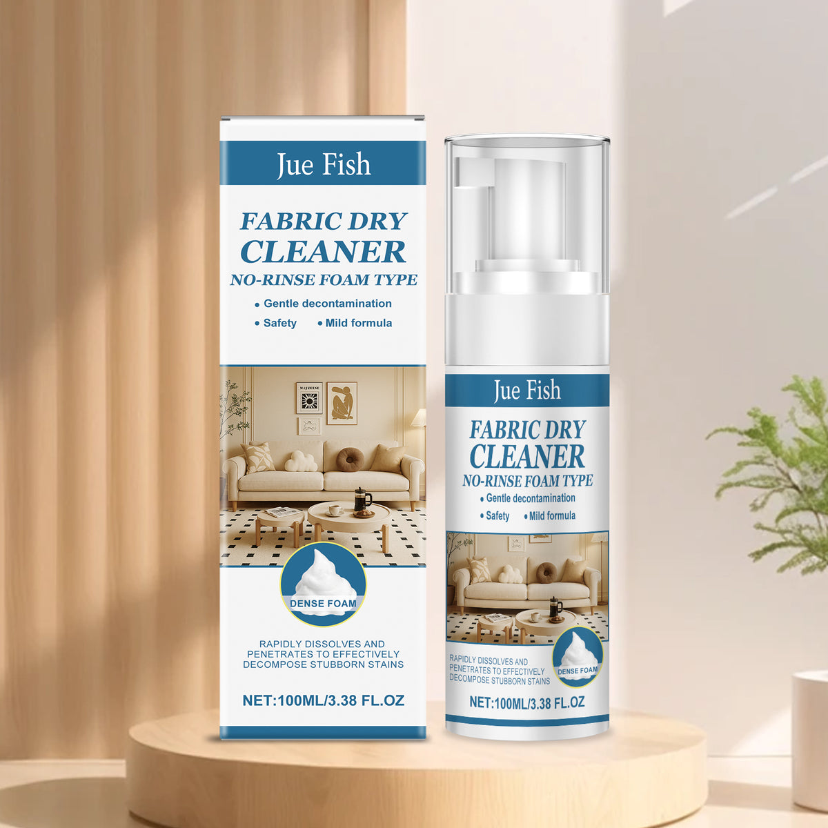 Fabric Sofa Cleaner 120ml Stain Remover for Upholstery - Non-Irritating, Easy to Use