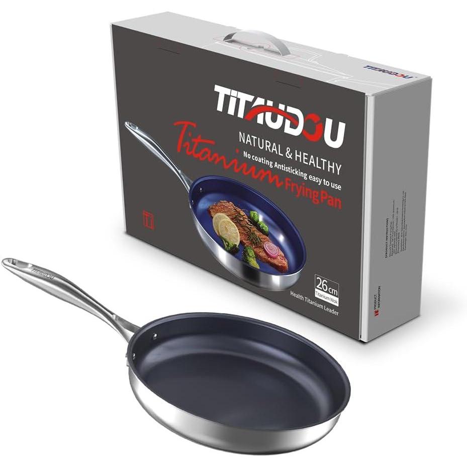 10-Inch Titanium Non-Stick Frying Pan - Dishwasher & Oven Safe