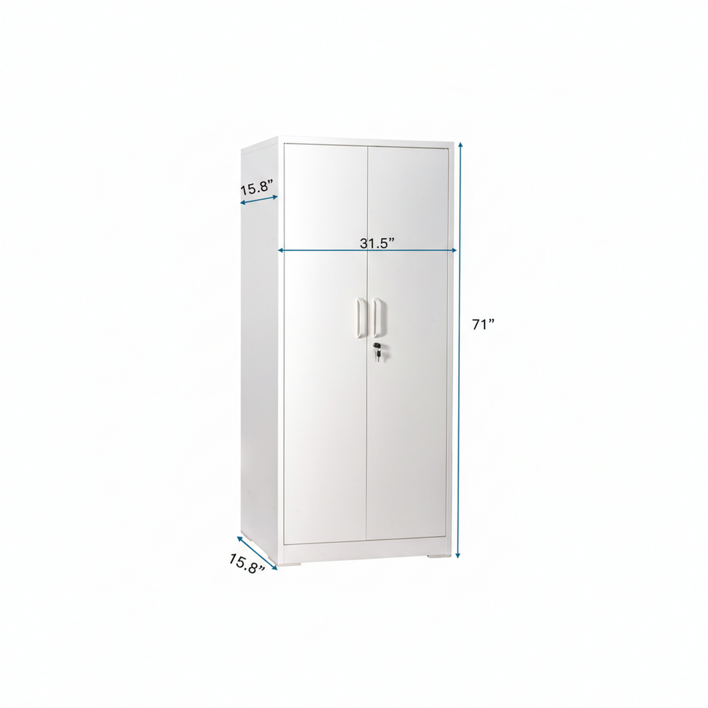 Container Furniture Direct Ironclad 71 Metal Storage Cabinet With