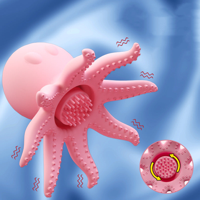 Small Octopus Silicone Sucking Massager - USB Rechargeable Erotic Toy