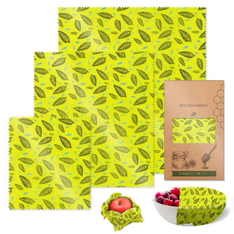 Beeswax Food Wraps Reusable Preservative Cloths Eco-Friendly Food Storage
