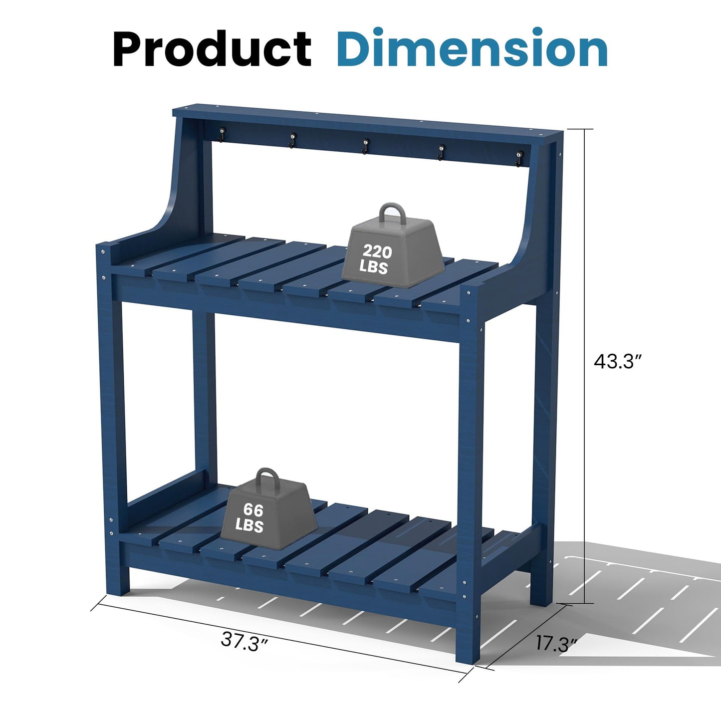 Potting Benches For Outside, HDPE Garden Table All Weather, Outdoor