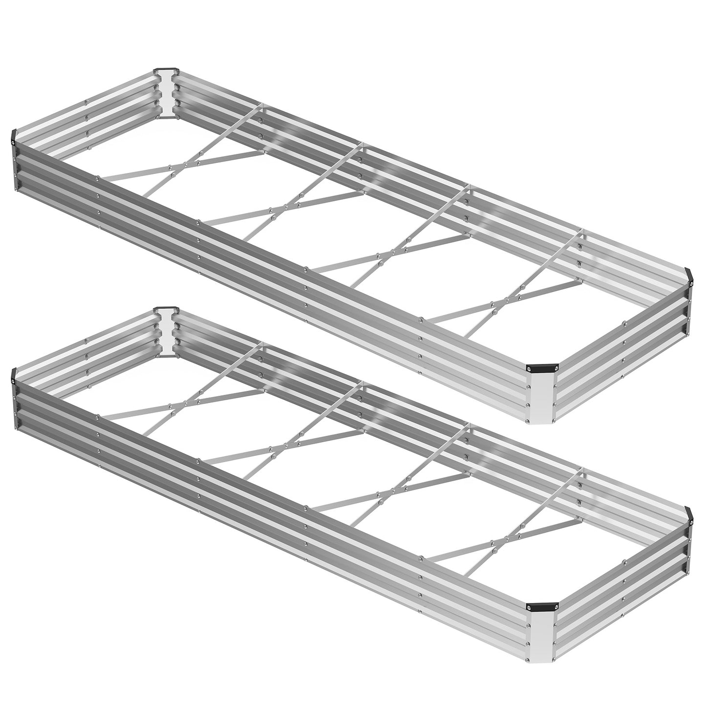 Galvanized Raised Garden Bed - Easy Assembly Metal Planting Box