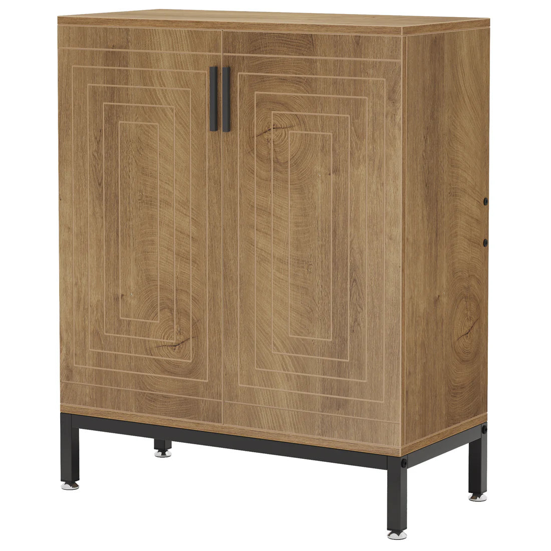 Spacious Shoe Storage Cabinet - 5 Tier Organizer, Light Brown