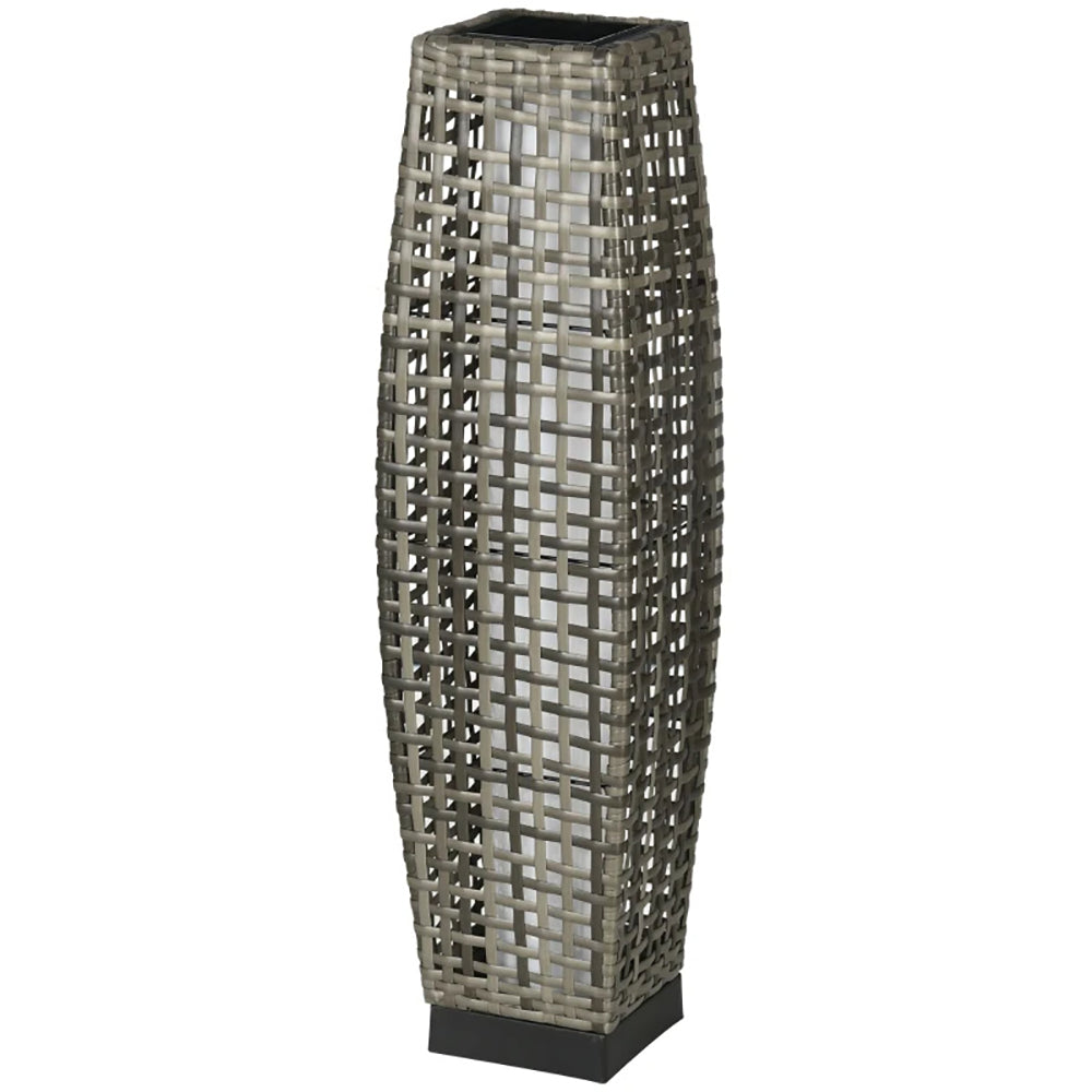 Gray Solar Floor Lamp Outdoor Waterproof Pathway Light Garden Lantern