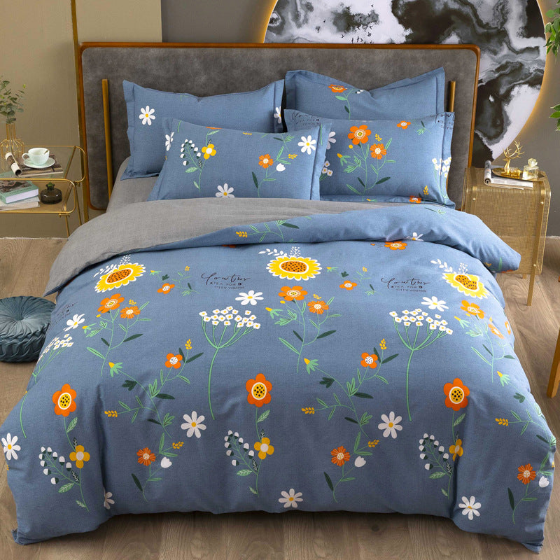 Cotton Winter Bedding Set with Quilt Cover and Sheets - Multiple Sizes & Styles