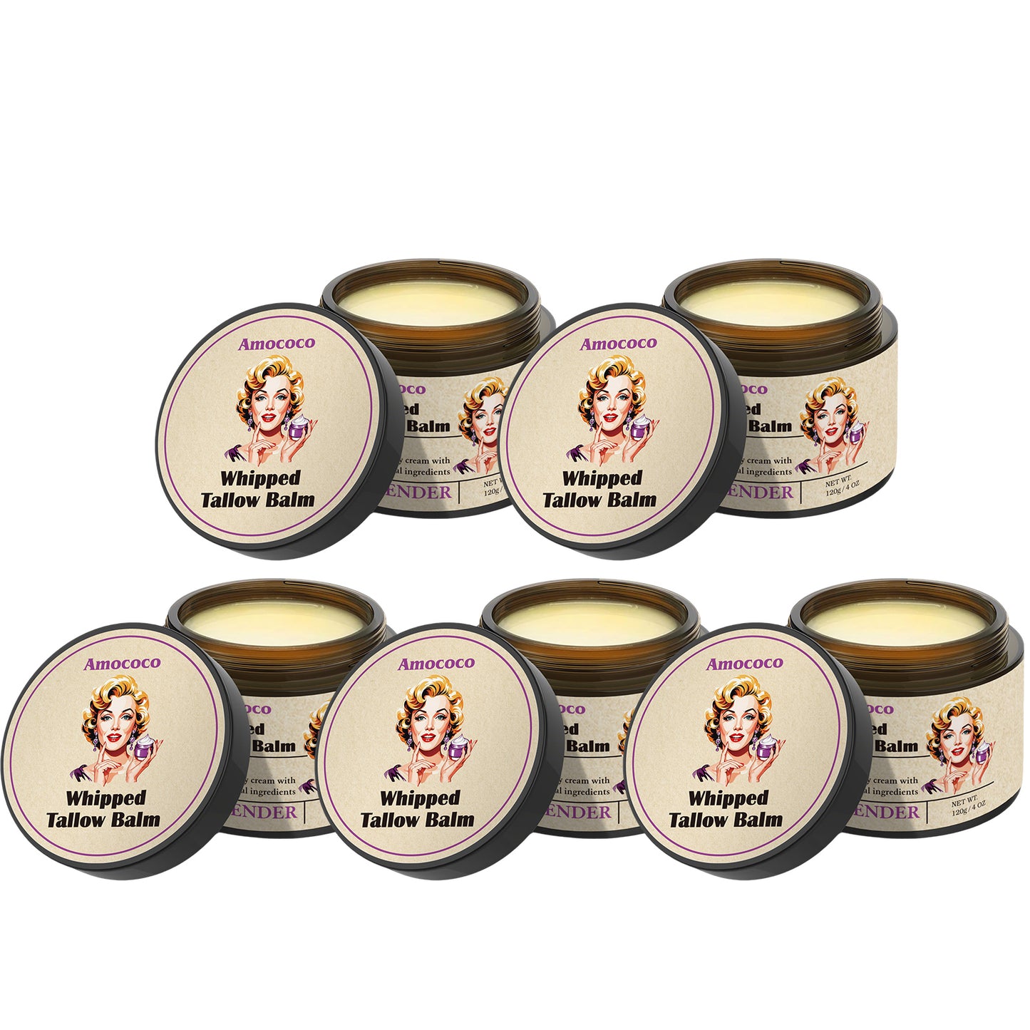 Whipped Tallow Balm with Lavender - Natural Deep Hydration for Face & Body