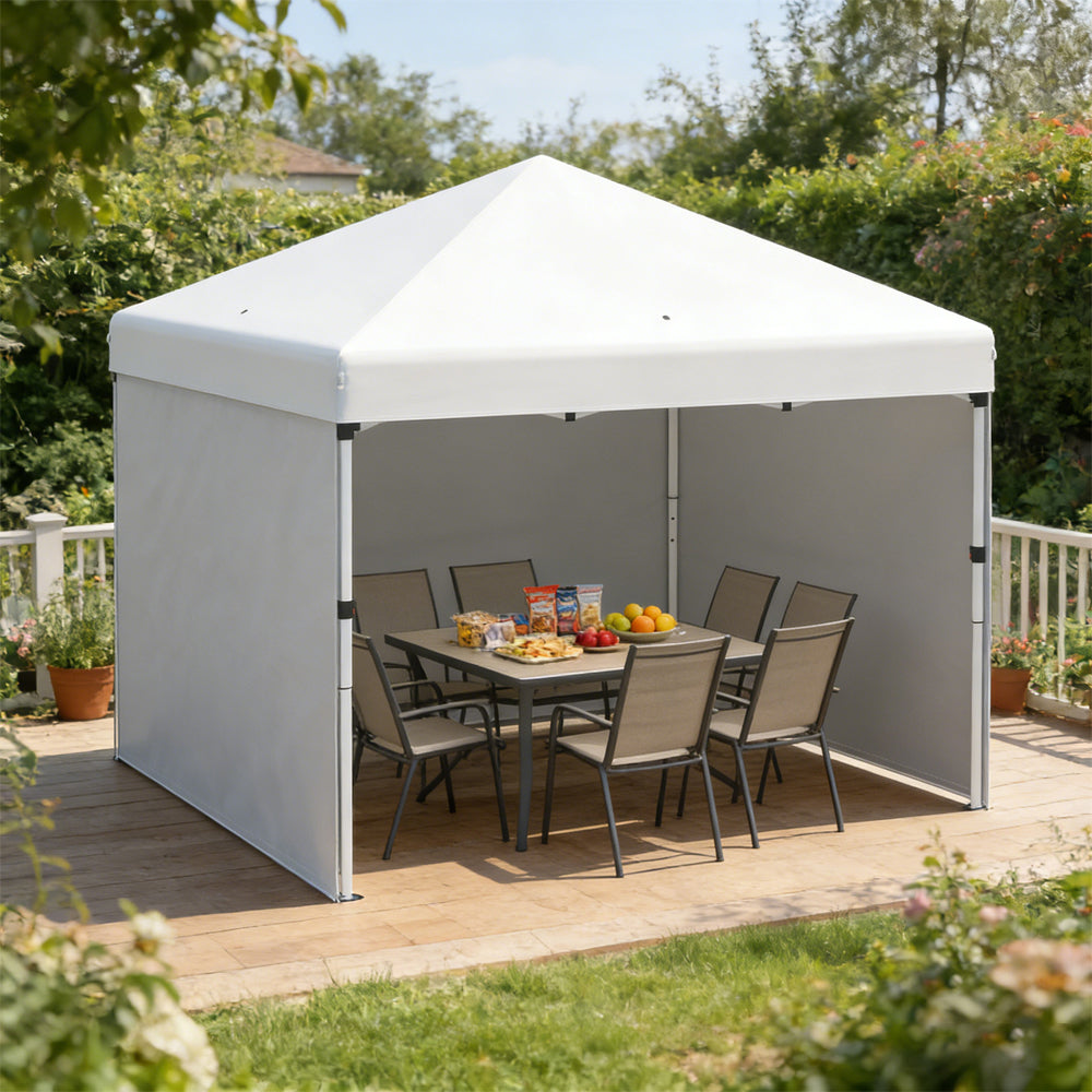 Height Adjustable Pop Up Canopy Tent - Cream White Event Shelter