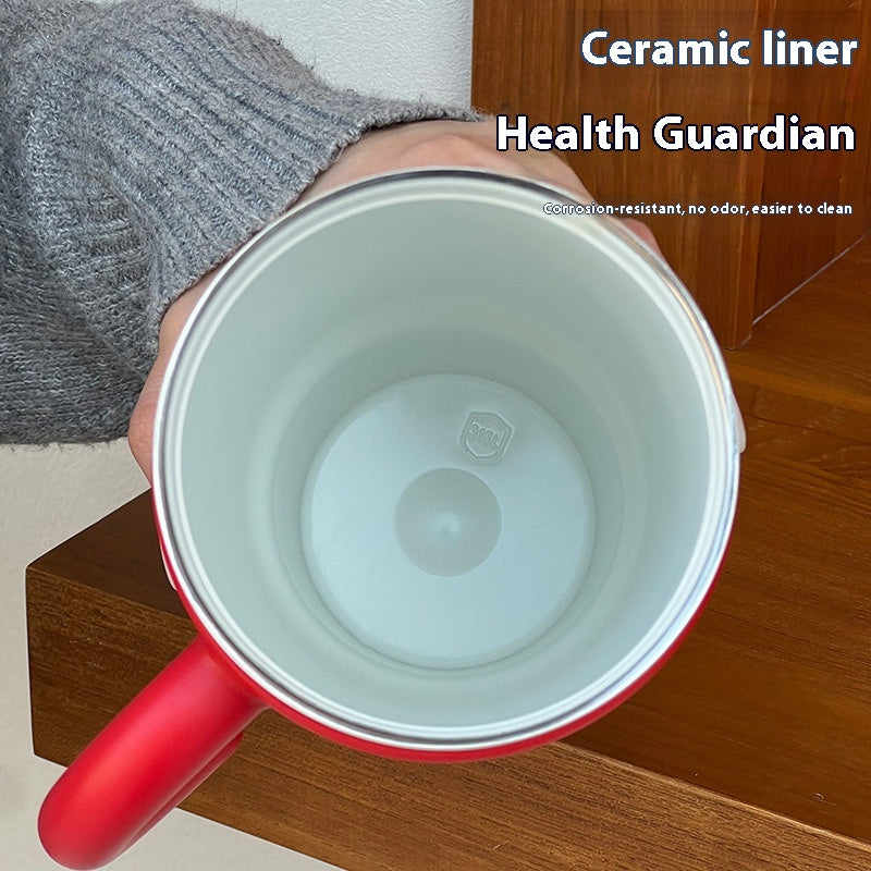 Reusable Drinking Bottle with Handle and Large Capacity – Insulated, Ceramic Inner Pot, Charlie Dog Design