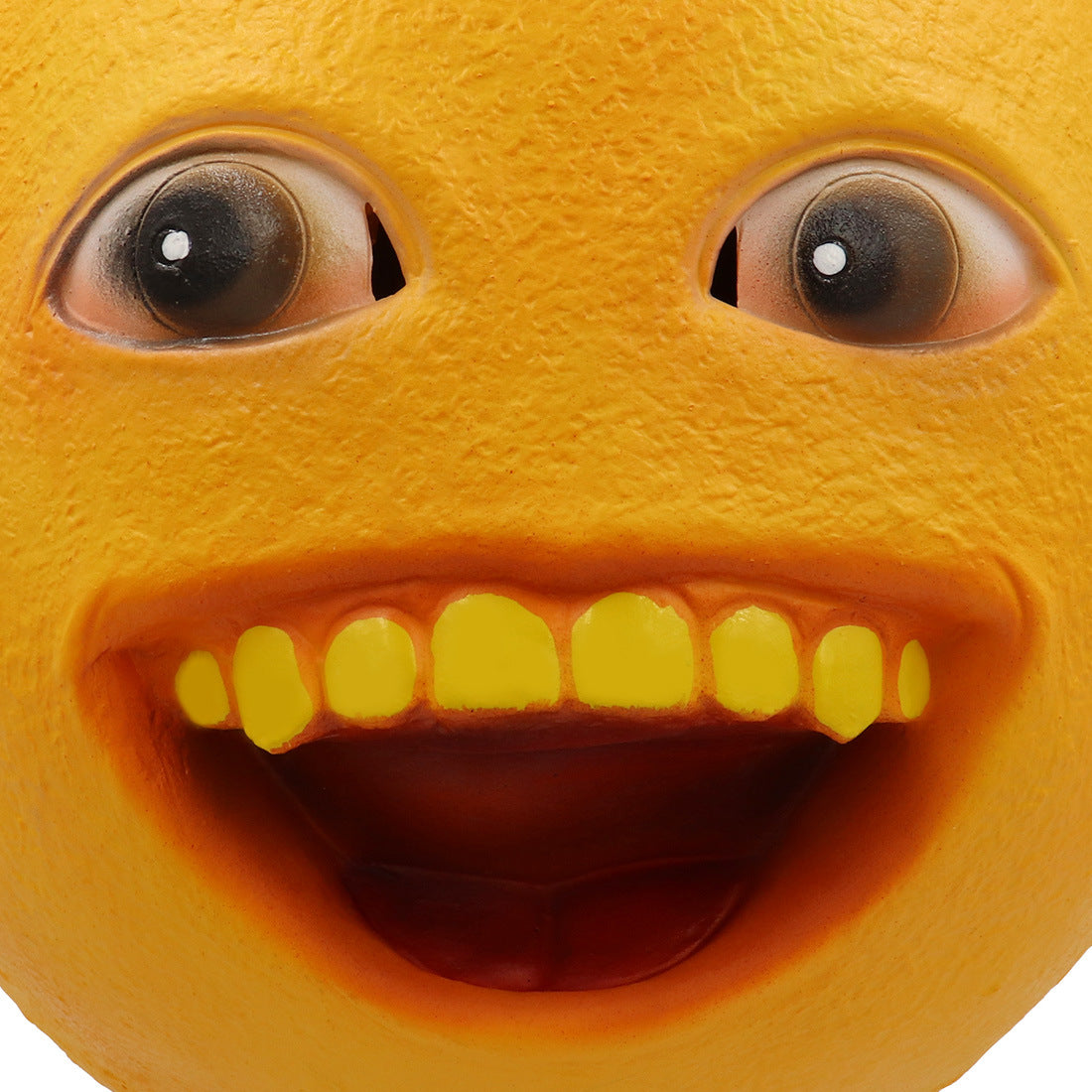 Orange Emoji Headgear Latex Mask for Parties Halloween Cosplay Fun
