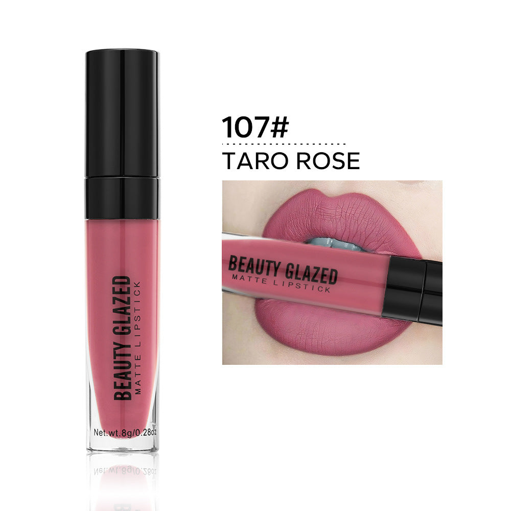 Large Capacity Waterproof Non-Stick Lipstick - 8ml Velvet Matte Lip Gloss for Dry Skin
