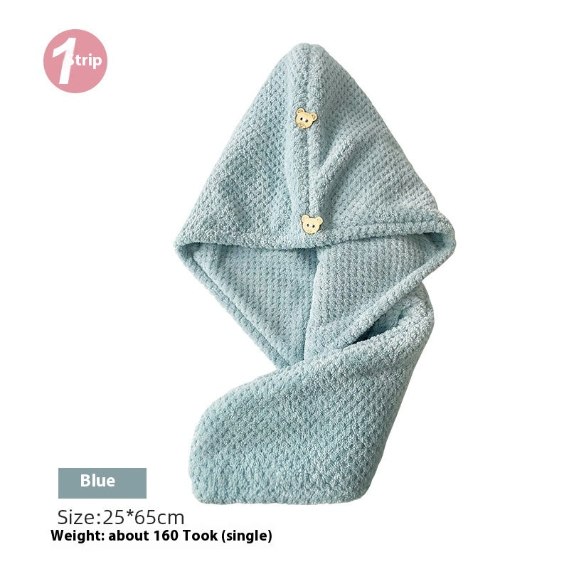 Coral Fleece Quick-Drying Hair Towel Cap Bath Hair Drying Wrap