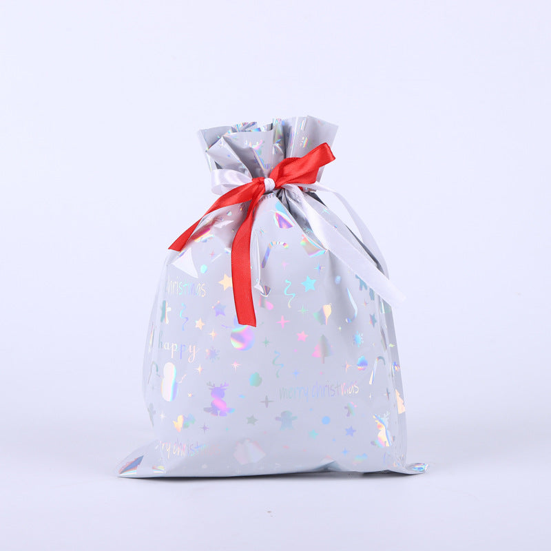 Festive Aluminum Foil Gift Bags for Christmas & New Year Party Packaging