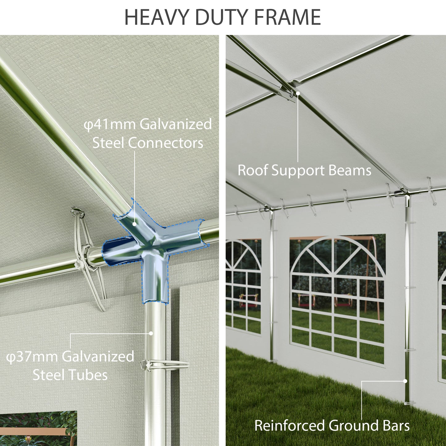 20' x 40' Outdoor Canopy Tent with Removable Sidewalls & 12 Windows