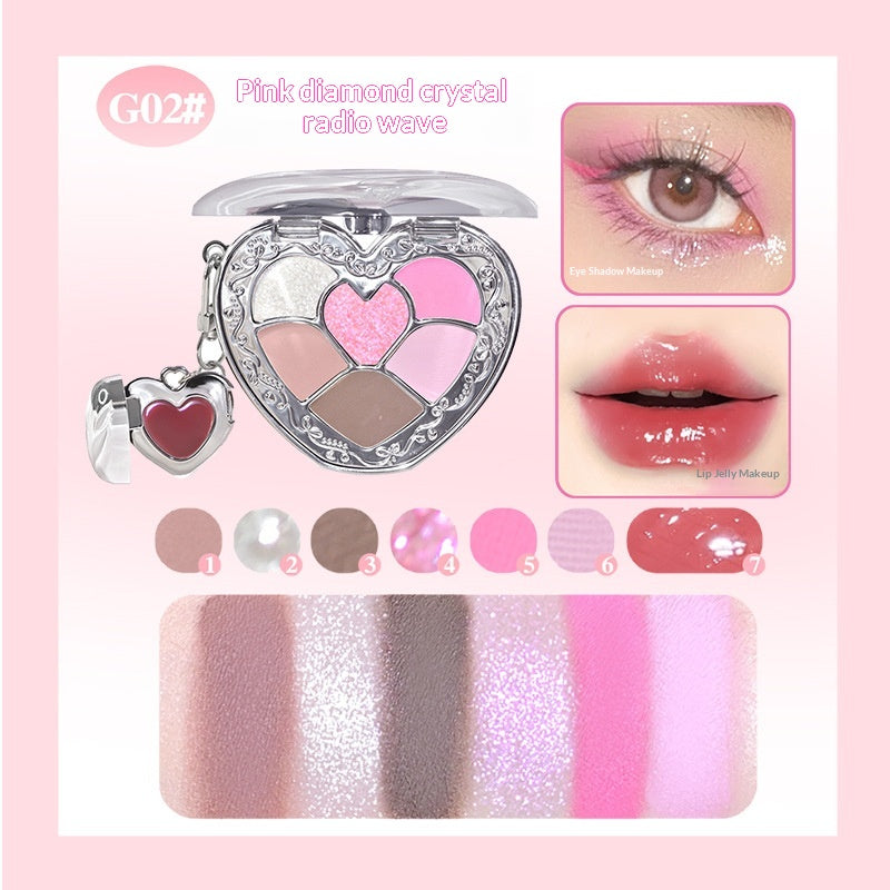 Eyeshadow and Lip Gloss Makeup Palette for Natural Daily Look - Multiple Colors