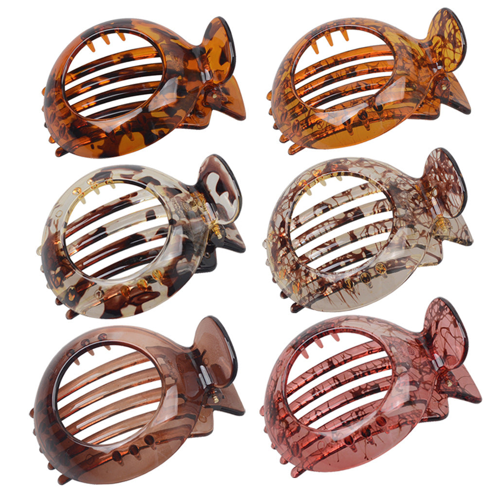 Stylish Round Hollow Hair Barrettes for Women - Multiple Colors