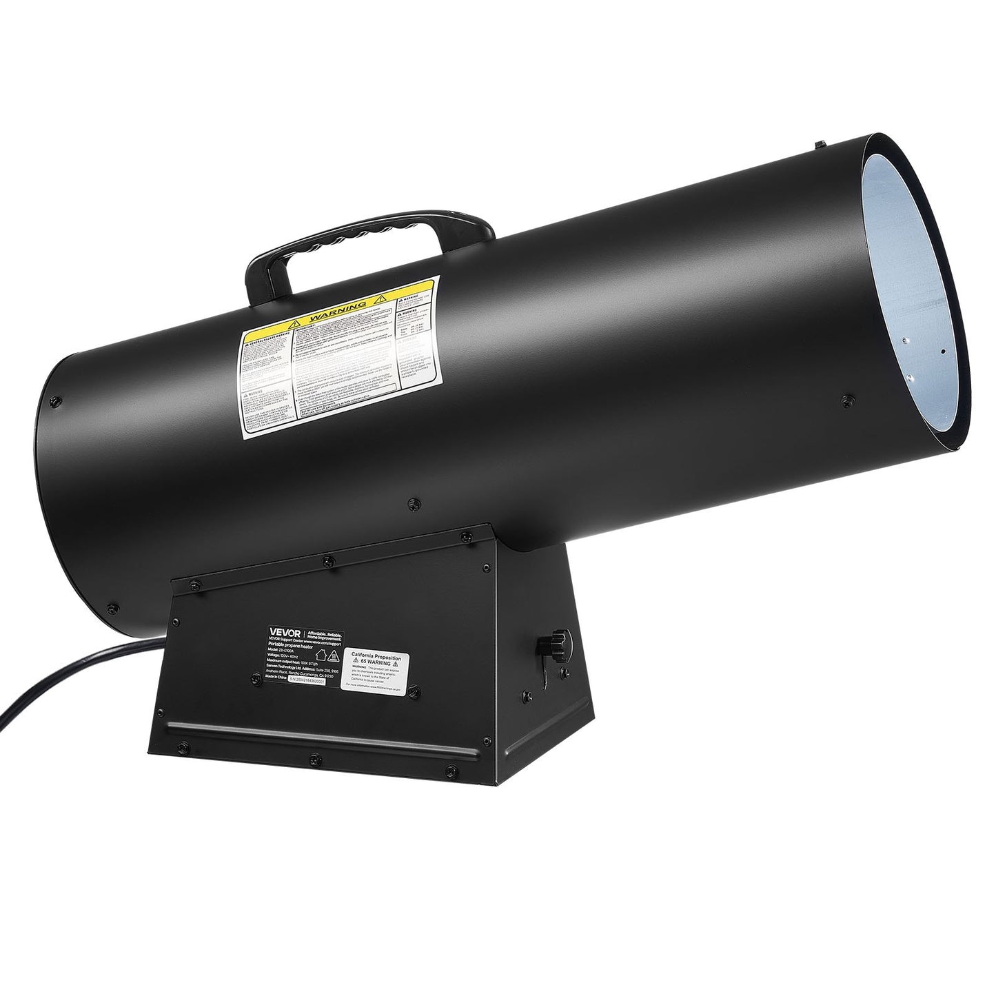 Portable Propane Heater 125000BTU Forced Air with Stepless Temp & Safety for Garage Shop
