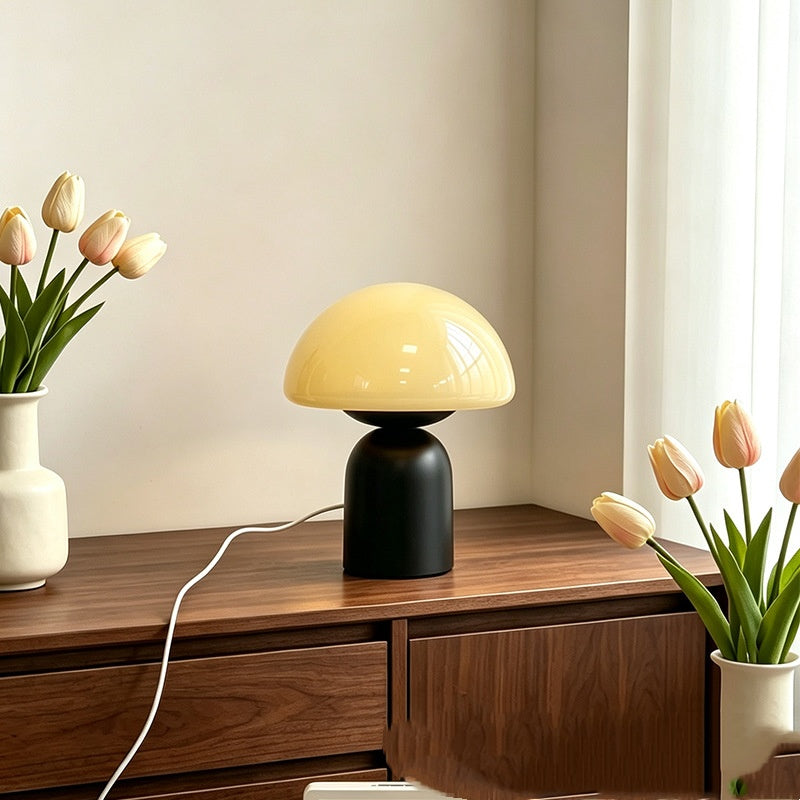 Cream Toned Bedside Table Lamp - Stylish Bedroom Lighting
