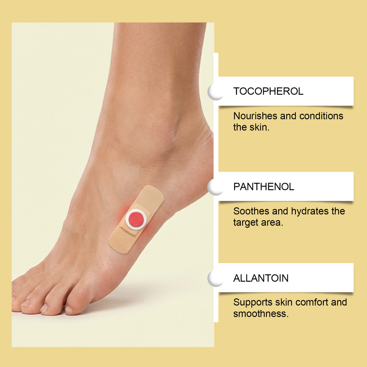 Foot Comfort Patches - 30 Skin Care Foot Therapy Patches for Relief