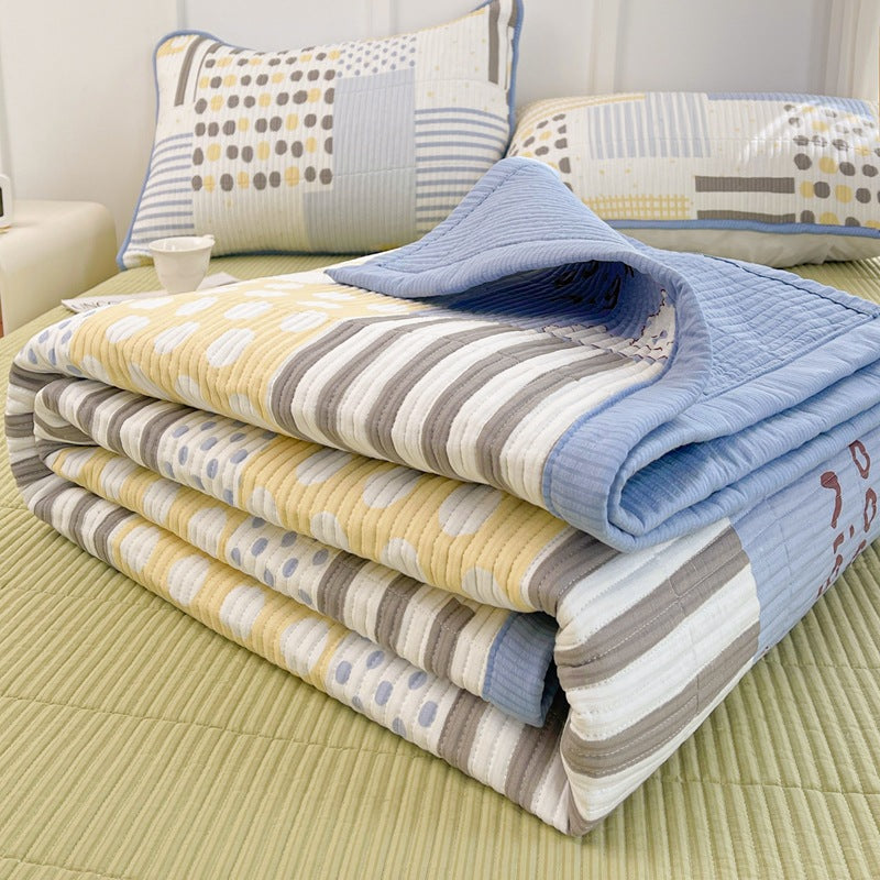 Three-Piece Quilted Bed Cover Set - Multiple Sizes & Patterns