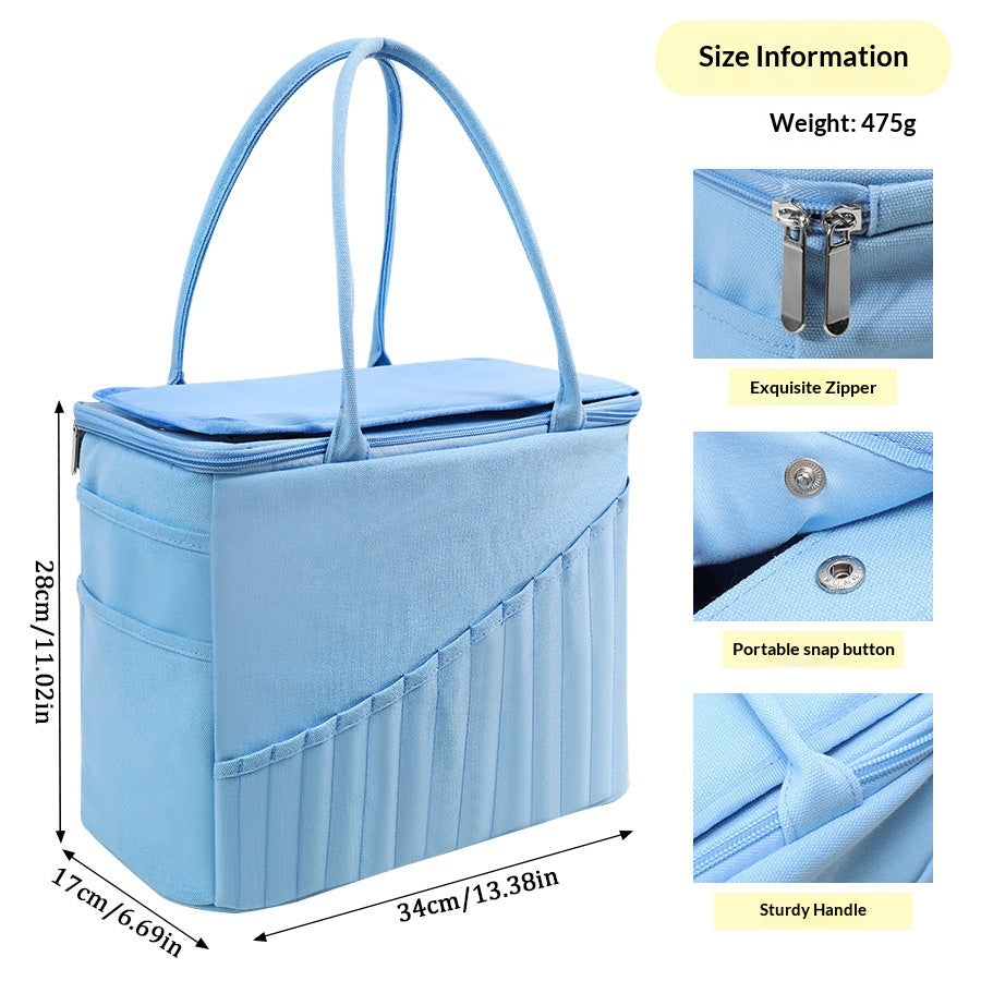 Large-Capacity Crochet Organizer Tote for Travel & Outdoor Storage