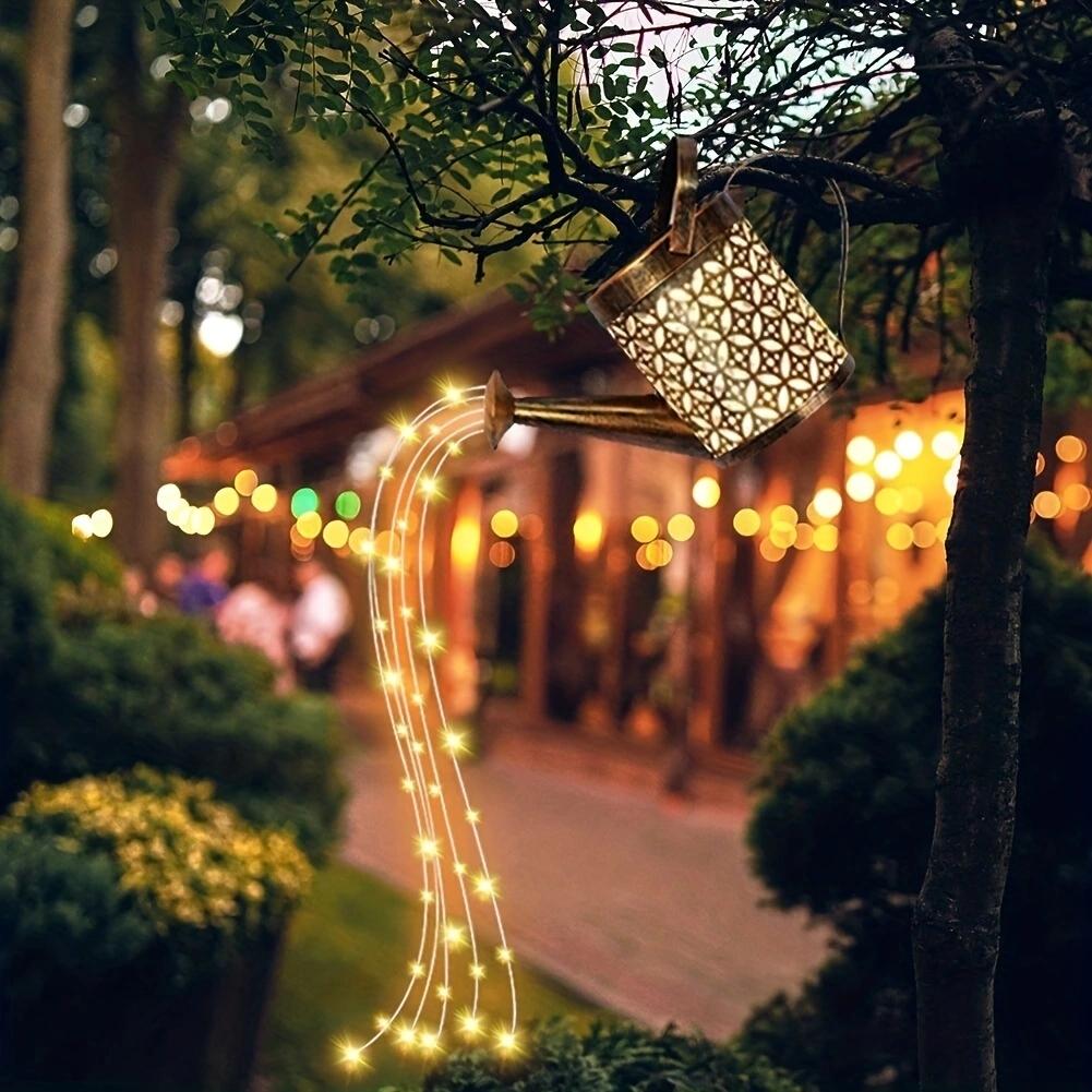 2-Pack Solar Watering Can String Lights - Outdoor Garden Decor