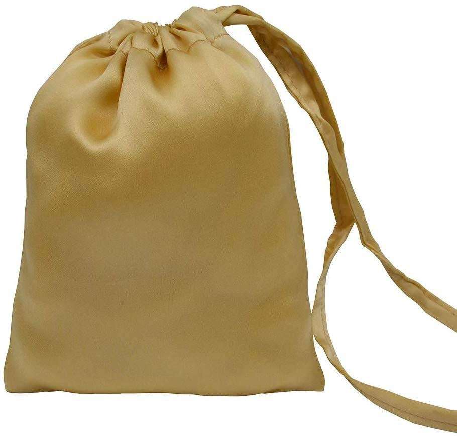 Silk Eye Mask Cosmetic Bag with Pocket - Jewelry & Travel Organizer