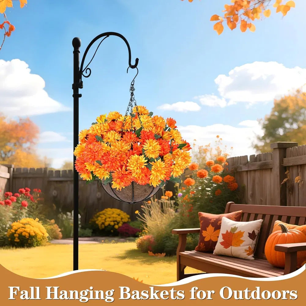 20-Inch Christmas Hanging Basket with LED Lights & Remote Control