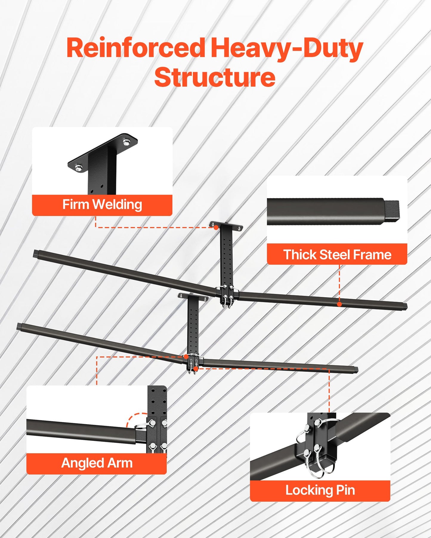 Heavy Duty Ceiling Kayak Rack for 2 Kayaks - Adjustable Garage Storage Rack