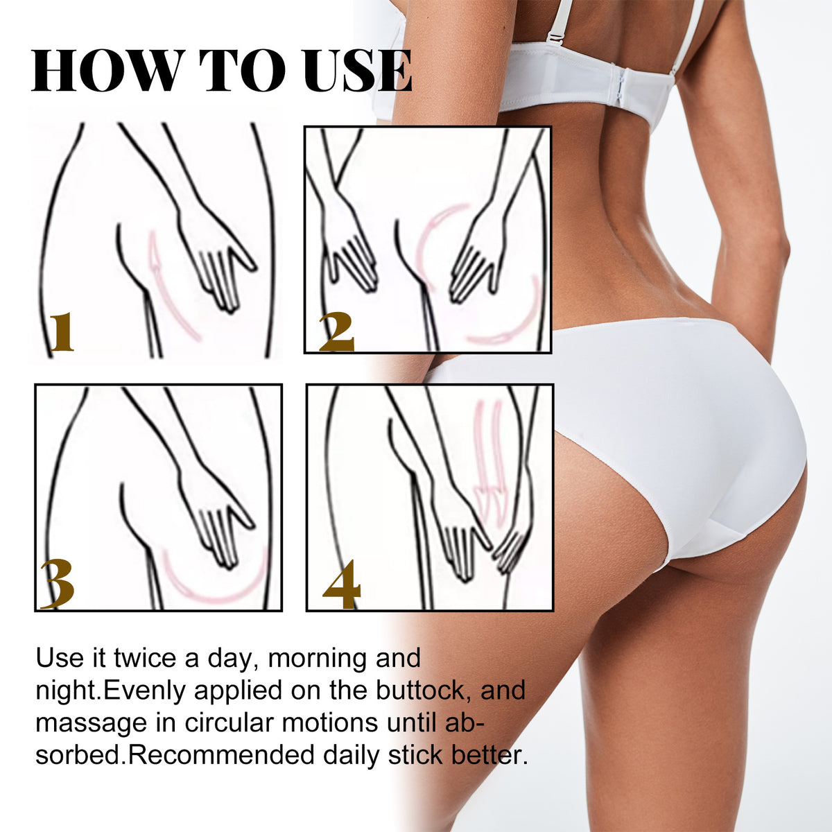Firming Butt Oil for Skin Care - Large Butt Enhancement Massage Oil