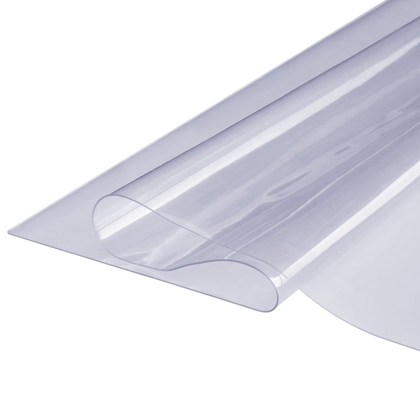 Clear PVC Table Cover Protector - 1.5mm Thick, 18x36 Inch