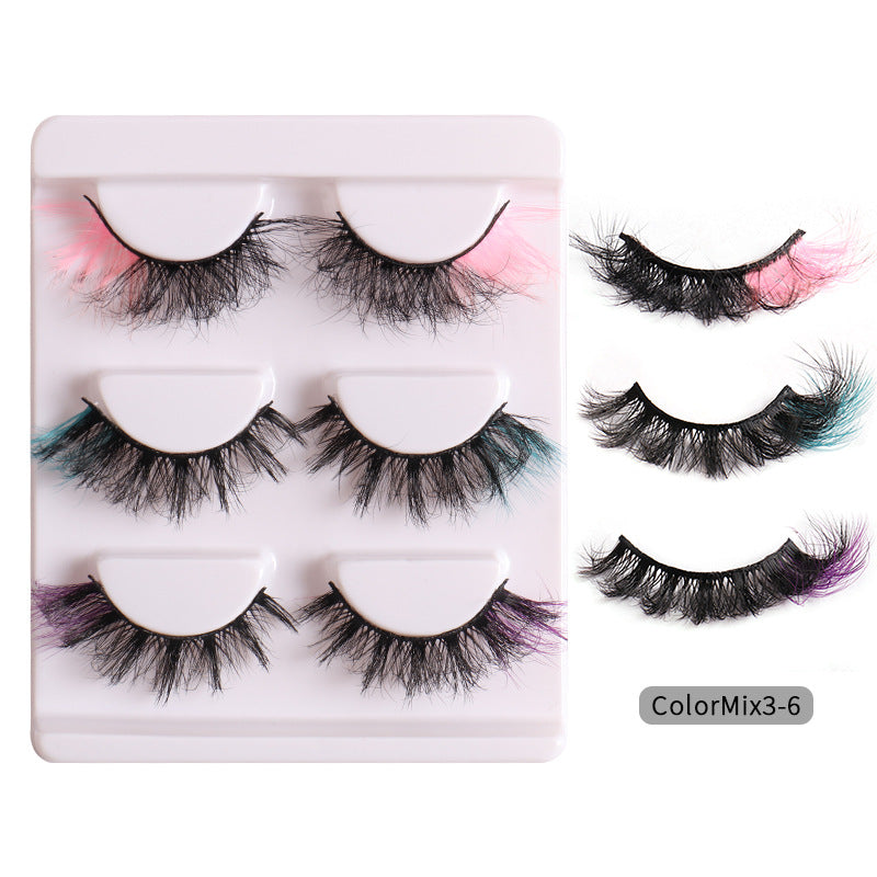 High Color Fried Curly False Eyelashes - Thick, Natural-Look Style