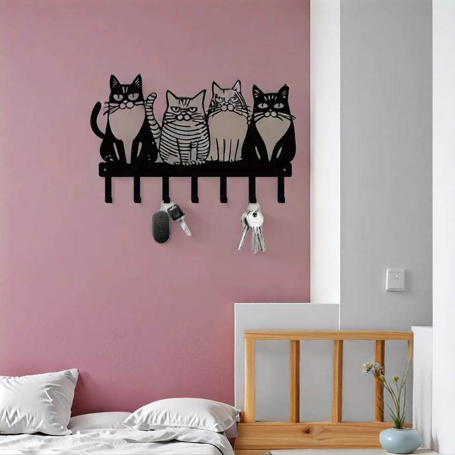 Cute Cat Wall Hooks - Adorable Kitty Decor for Farmhouse