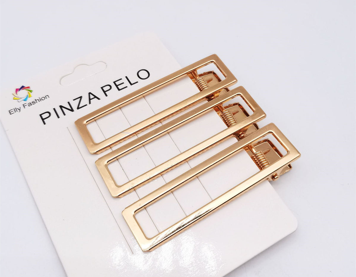 Hollow Duckbill Square Hair Clip Alloy Hair Accessory for Styling