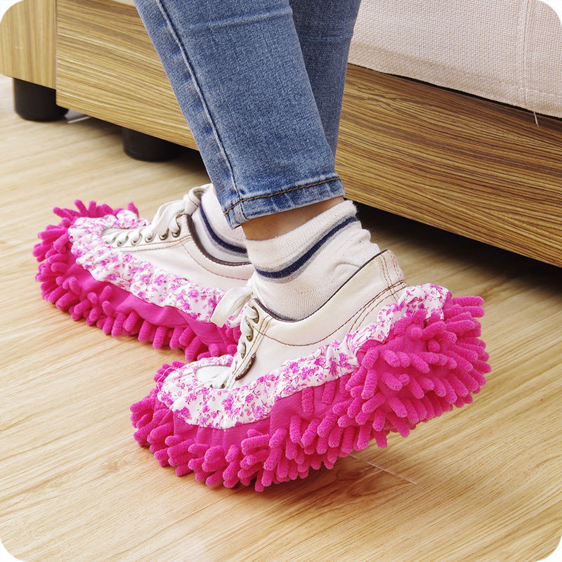 Removable Washable Chenille Slipper Covers - Unisex Floor Protection Socks