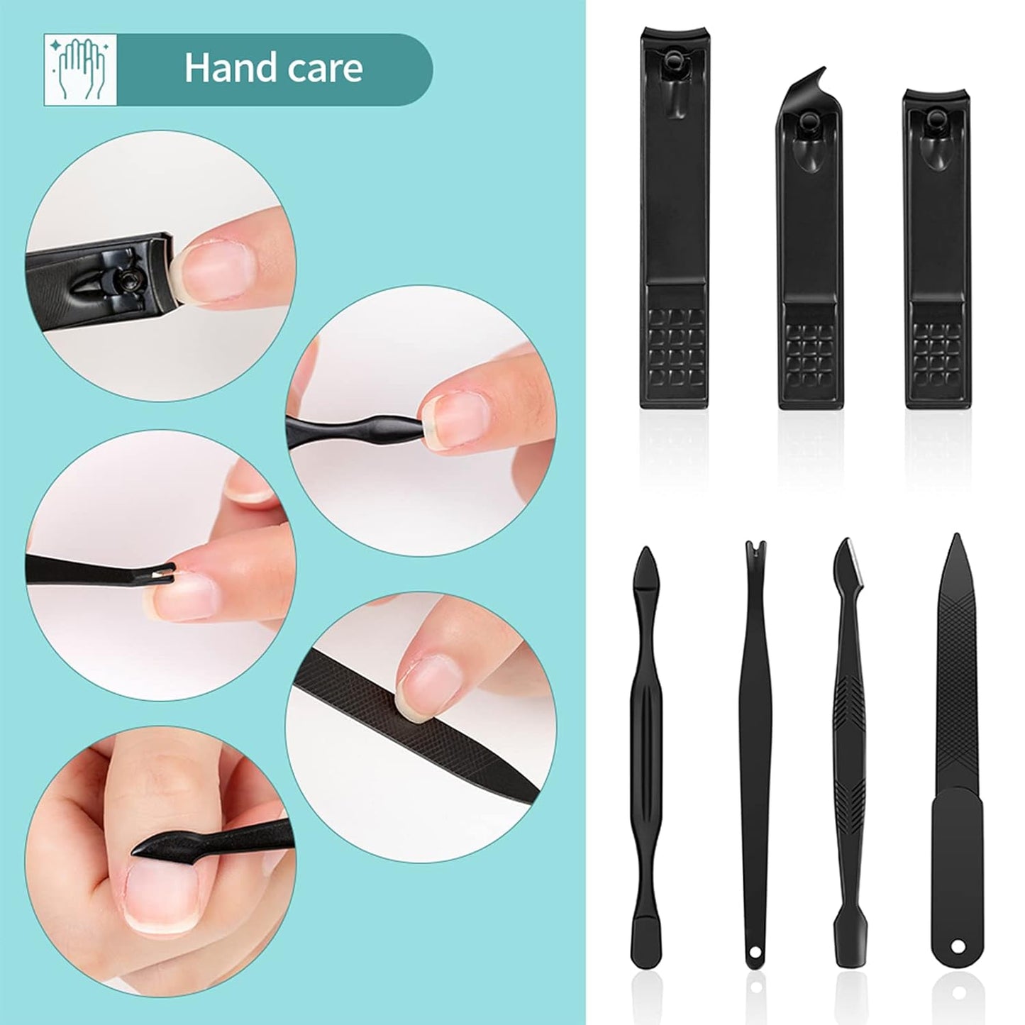 18-Piece Nail Clipper Set Manicure Pedicure Tool Kit with Professional Nail Clippers